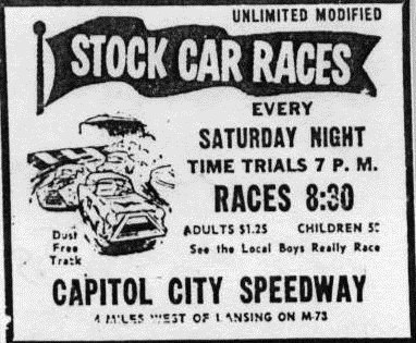 Capital City Speedway - Newspaper Ad (newer photo)